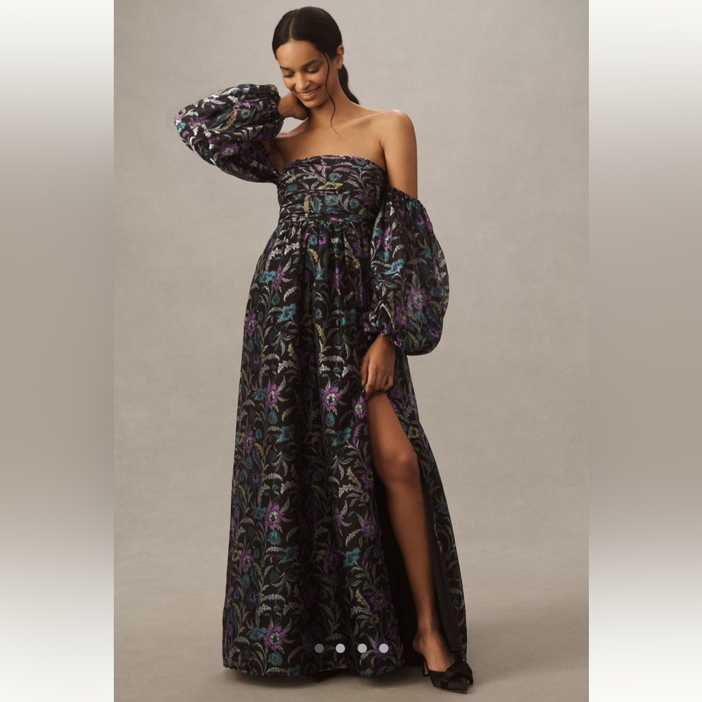 BHLDN Alissa Off-The-Shoulder Organza Maxi Dress